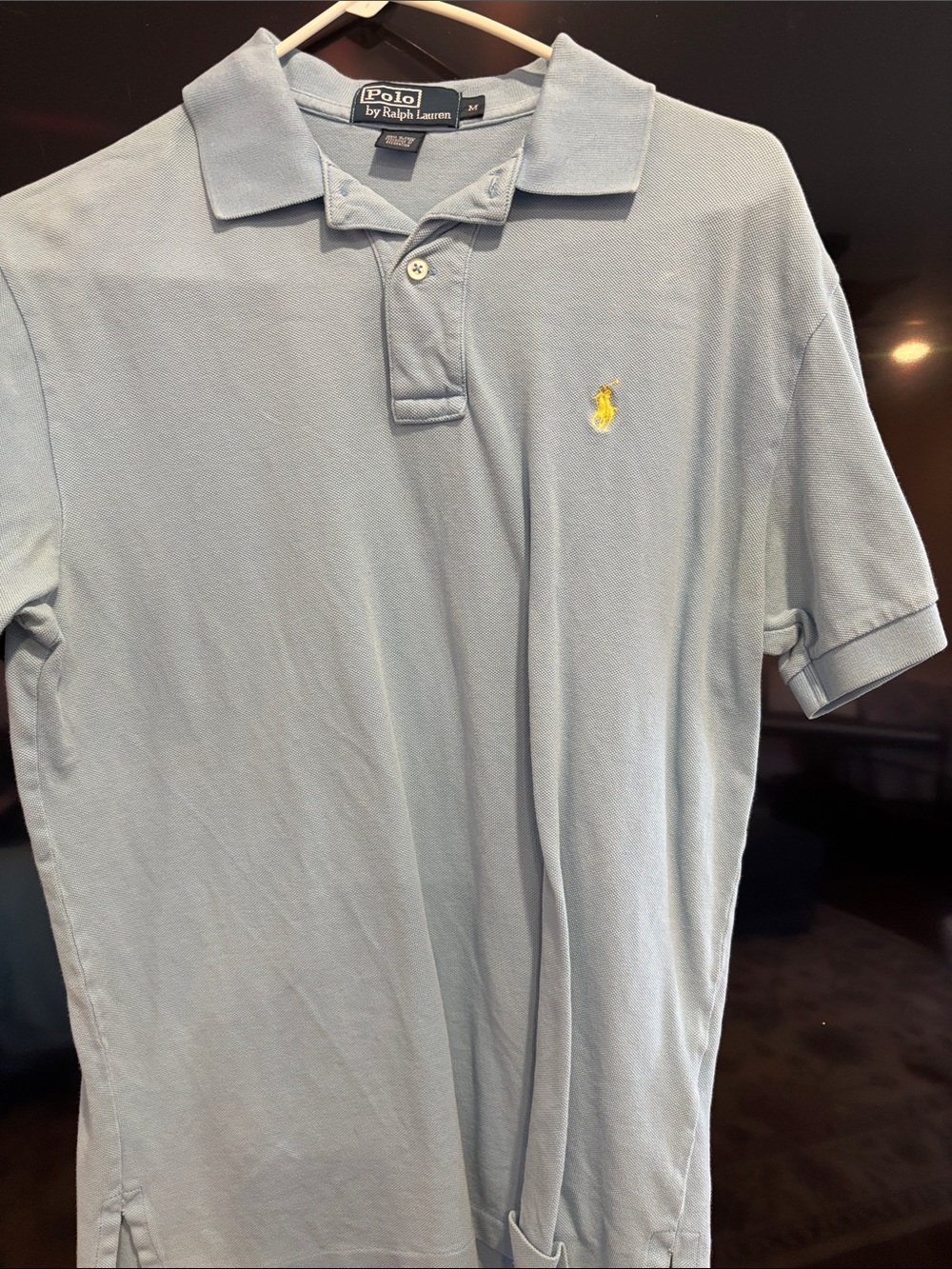 Polo by Ralph Lauren Light Blue Short-Sleeve Polo with Yellow Pony